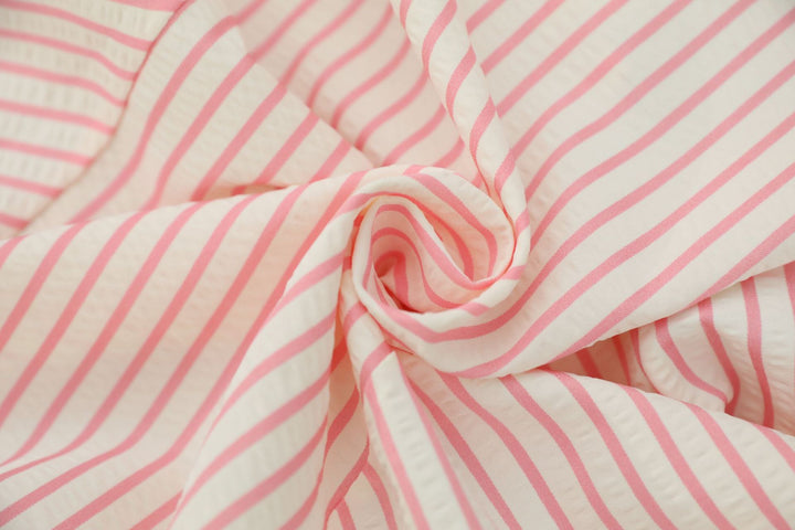 Damen Bluse mit Puffärmeln und Kontraststreifen Drune