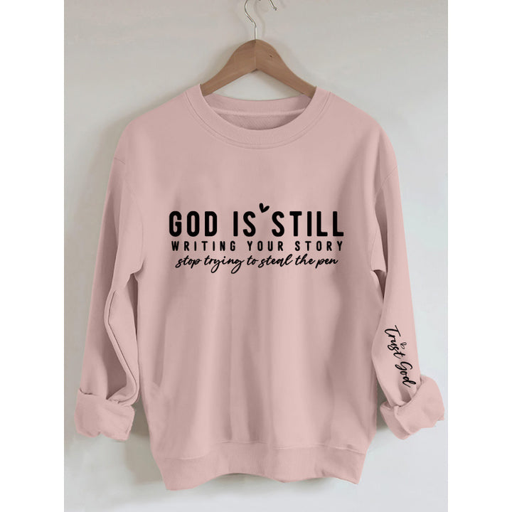 Damen Sweatshirt mit inspirierendem Schriftzug und weichem Material Drune