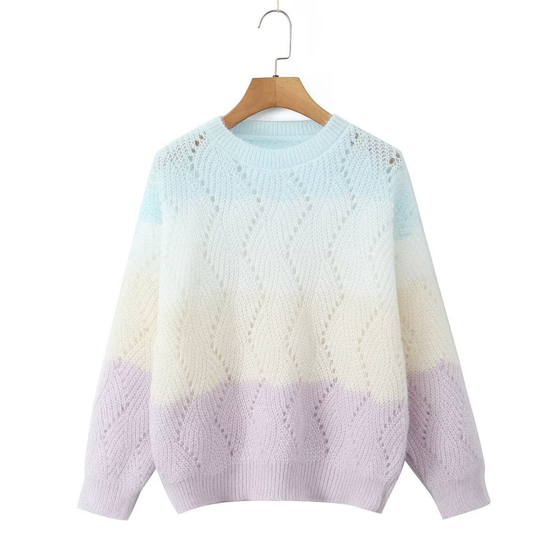 Damen Komfortabler Strickpullover mit zarten Farbtönen Drune