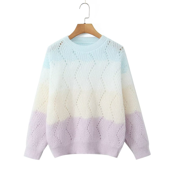 Damen Komfortabler Strickpullover mit zarten Farbtönen Drune