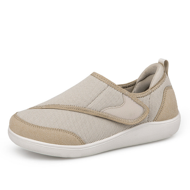 Damen nan einhändig verstellbarer Schlupf-Halbschuh mit Klettriemen, atmungsaktivem Mesh und stoßdämpfender EVA-Sohle Drune