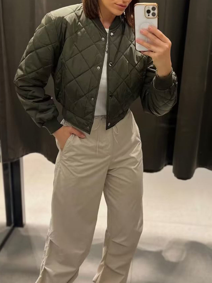 Damen gesteppte Übergangsjacke mit modernem Schnitt und praktischen Taschen Drune