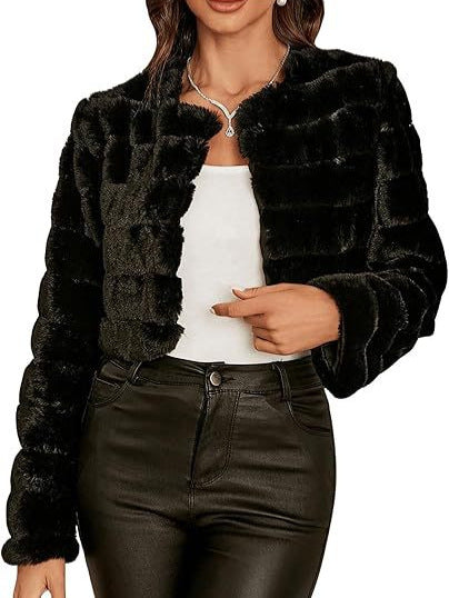 Damen modischer Leopardenplüschjacke Drune