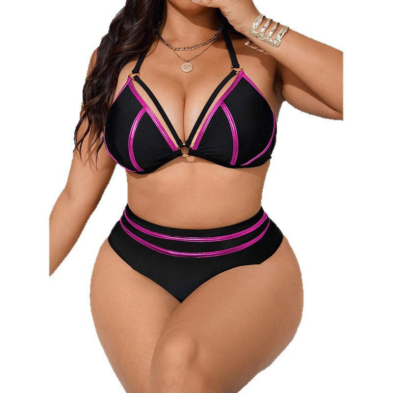 Damen Triangel-Bikini mit goldenen Akzenten Drune