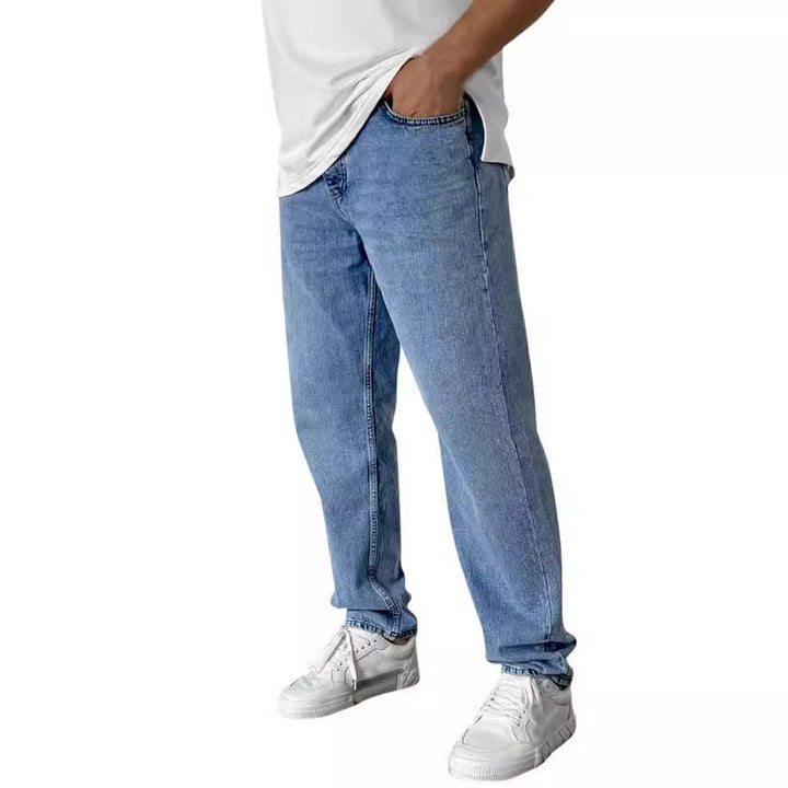 Herren nan lockere Straight-Leg Jeans mit elastischem Bundsaum und entspannter Passform Drune