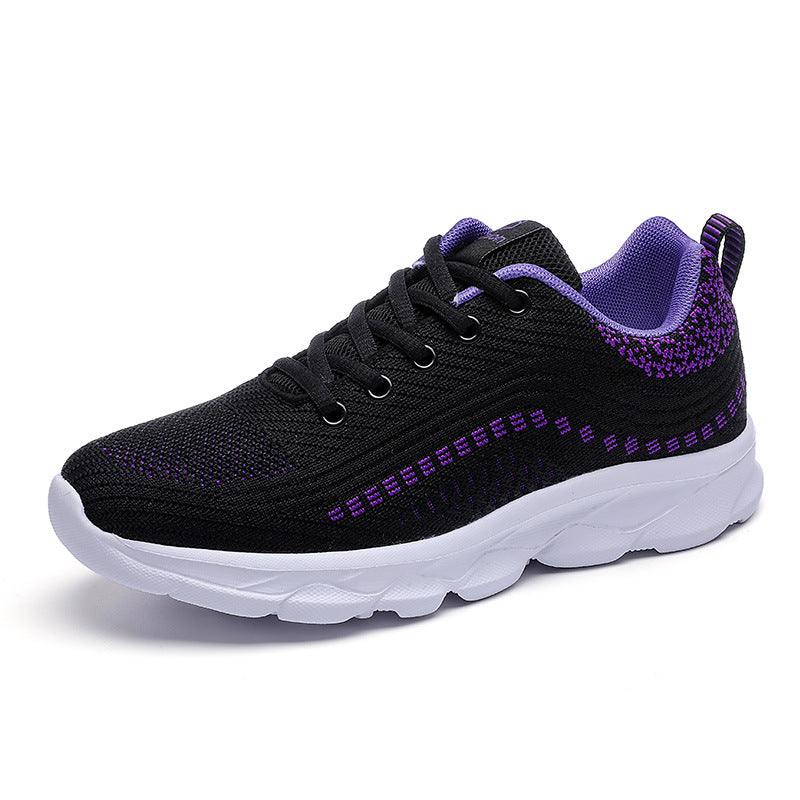 Damen nan ultraleichter Komfort-Gehsneaker für Alltag und Freizeit mit nahtlosem Strickobermaterial, reaktionsfreudiger Luftkissen-Zwischensohle und gepolstertem Fersenkragen Drune