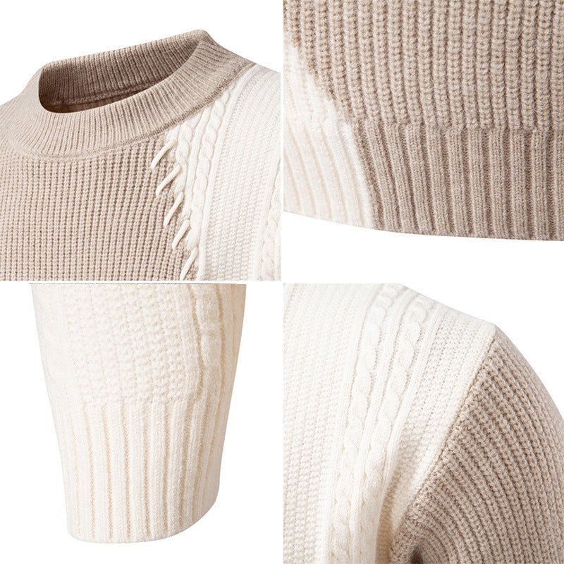 Herren modischer Strickpullover mit einzigartigem Zopfmuster und modernem Design Drune