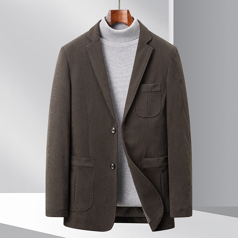 Herren eleganter Blazer mit strukturierter Oberfläche und praktischen Taschen Drune