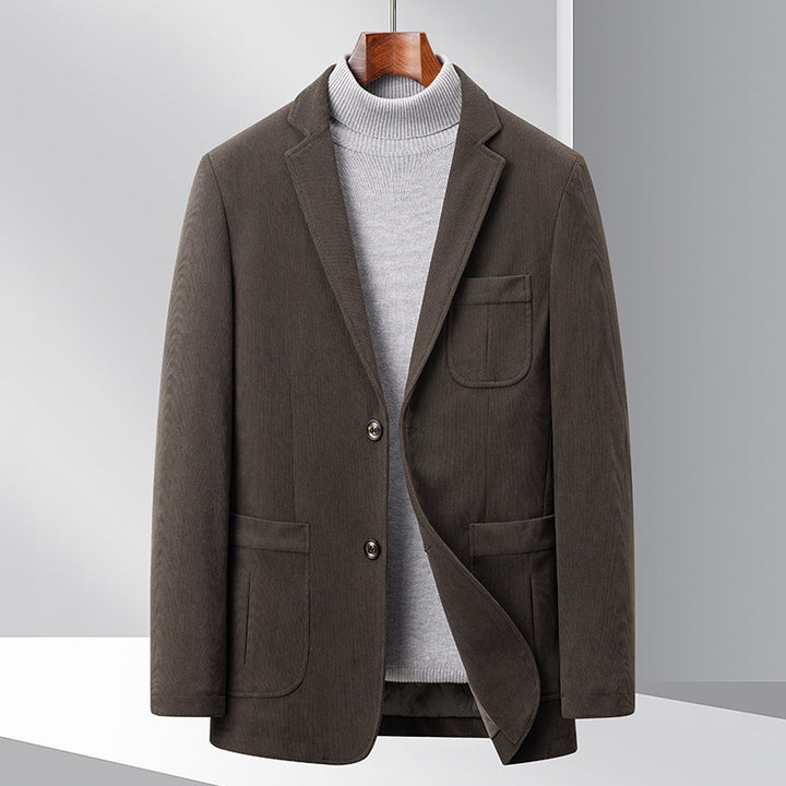 Herren eleganter Blazer mit strukturierter Oberfläche und praktischen Taschen Drune