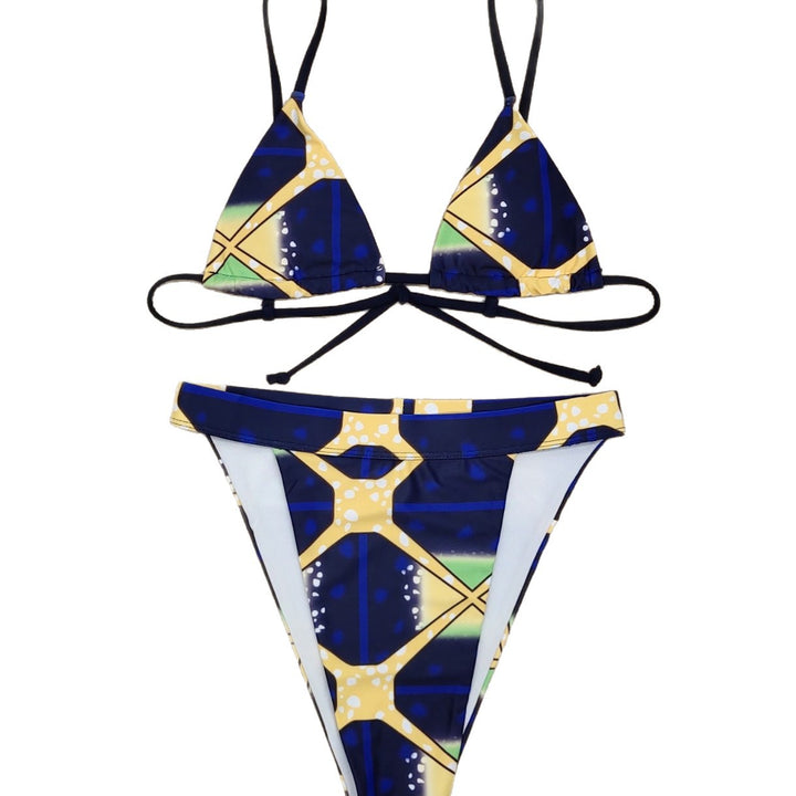 Damen Bikiniset mit leichtem Cover-Up und modernem geometrischem Design Drune