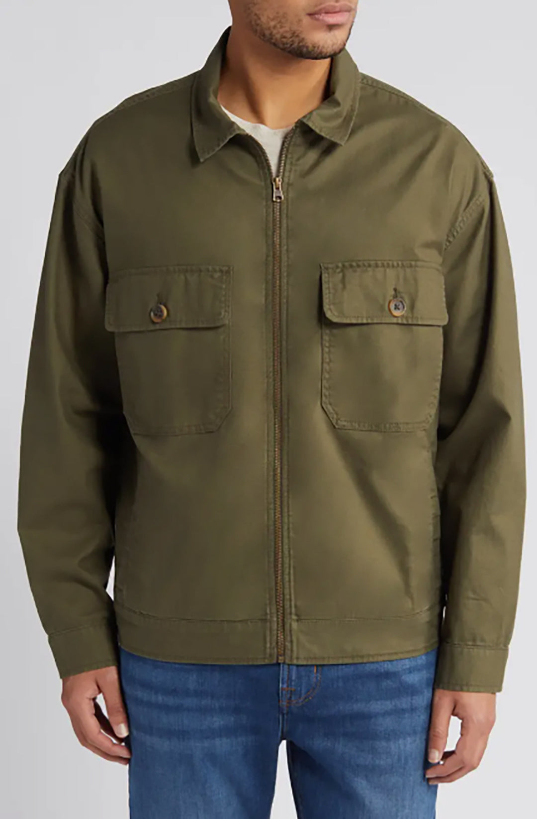 Herren lässige Freizeitjacke mit praktischen Pattentaschen Drune