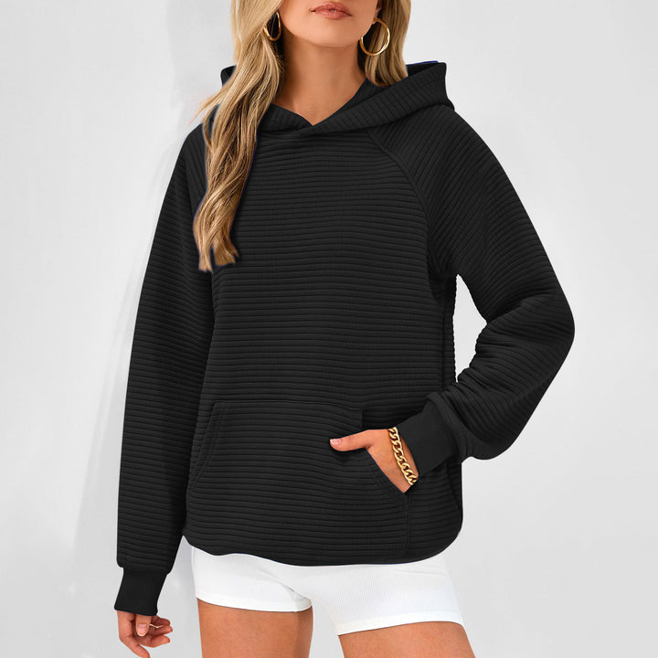 Damen Kapuzenpullover mit strukturiertem Stoff Drune