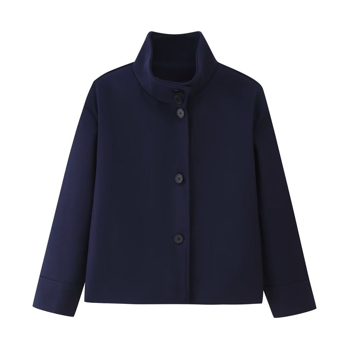Damen gesteppte Kurzjacke mit hohem Kragen Drune