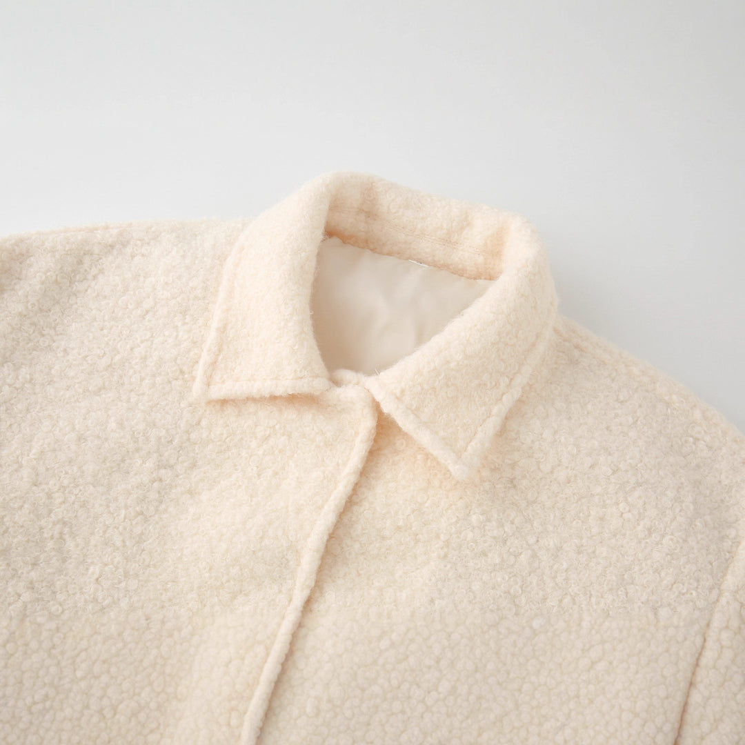 Damen kuschelige Bouclé-Jacke Drune