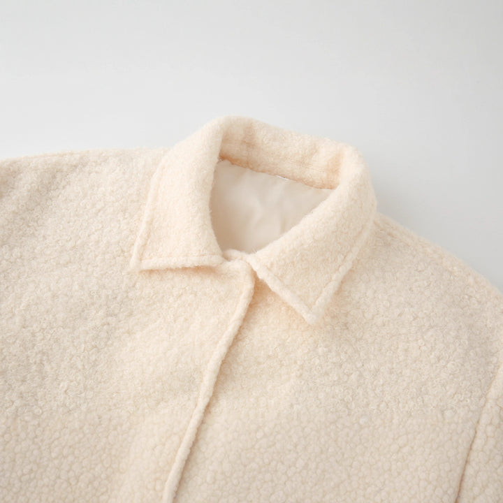 Damen kuschelige Bouclé-Jacke Drune
