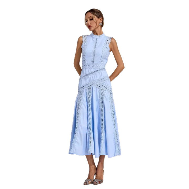 Damen Midi-Kleid mit aufwendigen Spitzenakzenten Drune