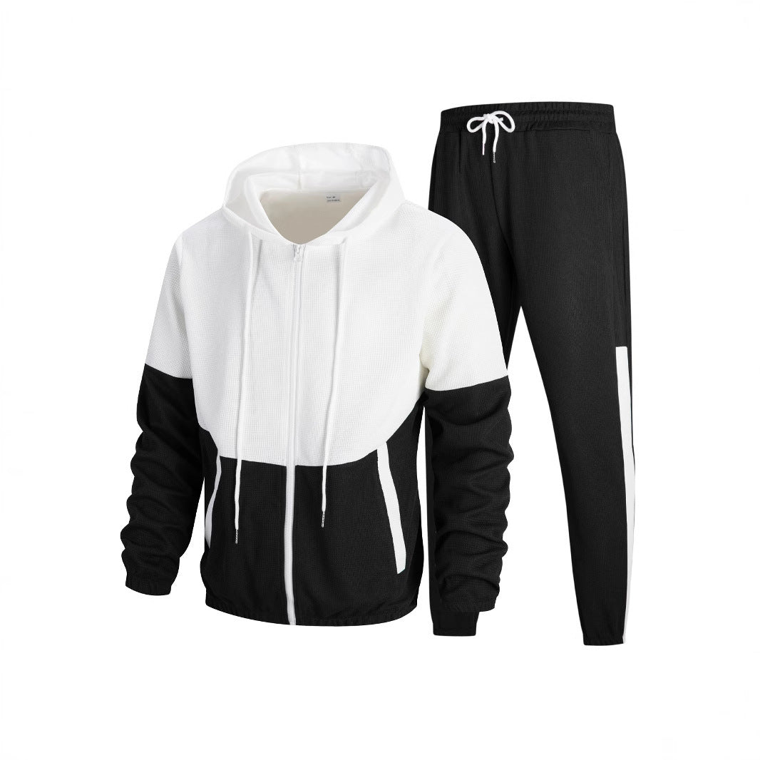 Herren modischer Trainingsanzug mit leistungsstarkem Funktionsmaterial und stylischem Blockdesign Drune