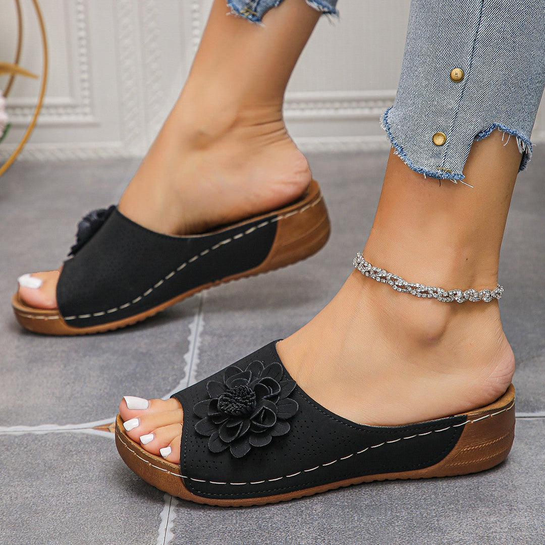 Damen modische Sandalen mit floralem Dekor Drune