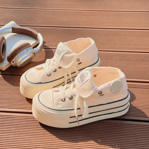 Damen Chunky Sneakers mit hohem Plateau und modischem Schnürsystem Drune