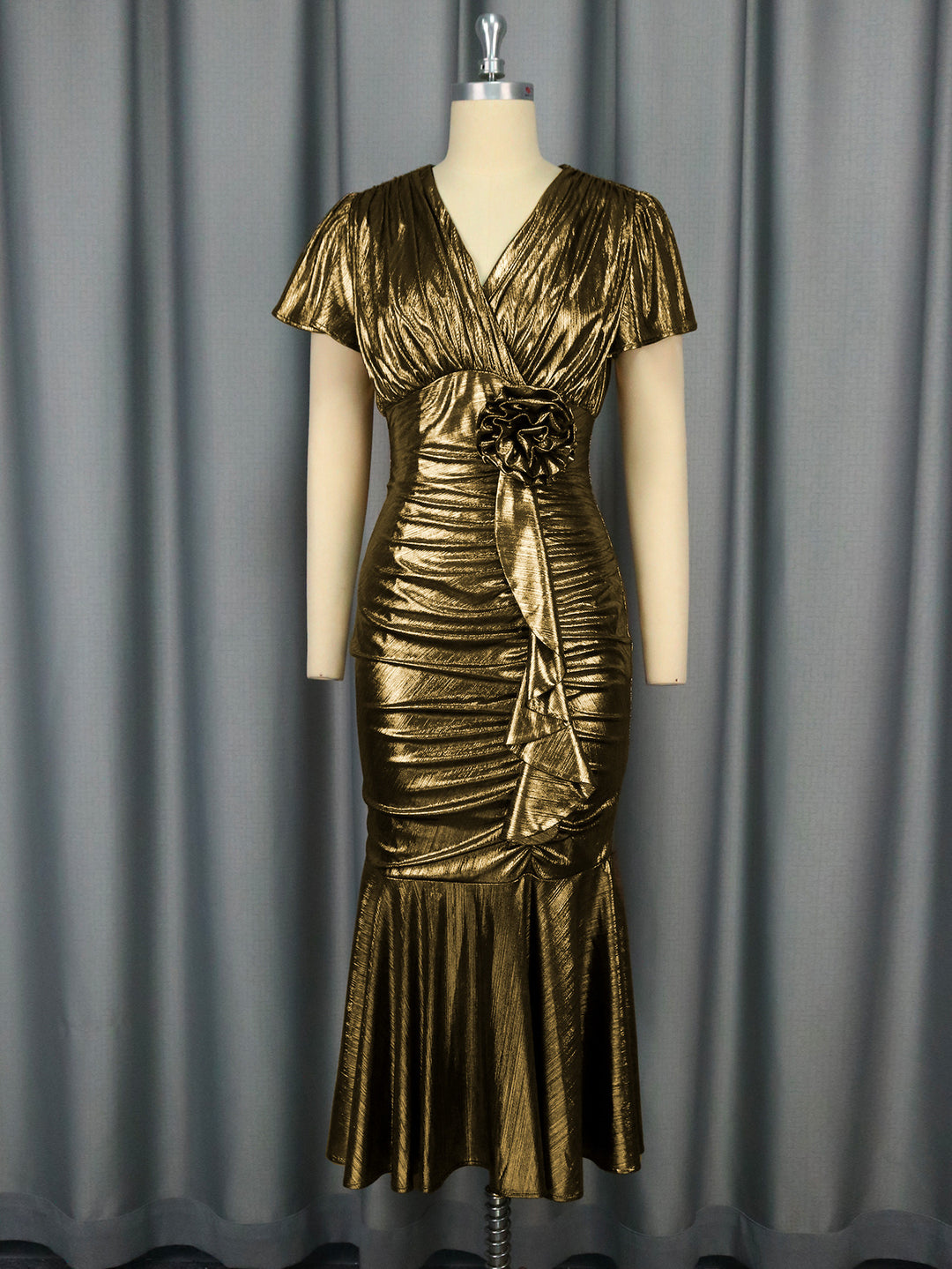 Damen Glamouröses Abendkleid mit Raffinierten Drapierungen Drune