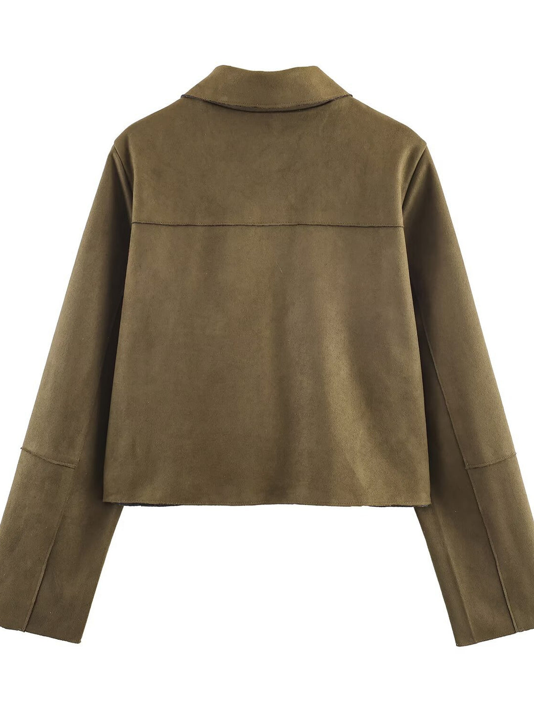 Damen modische Kurzjacke mit praktischen Taschen und dezentem Kragen Drune