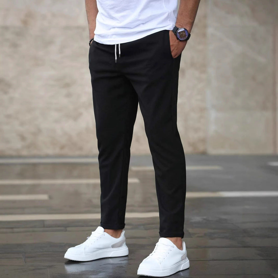 Herren Slim-Fit Freizeithose mit elastischem Bund und modernen Seitentaschen Drune
