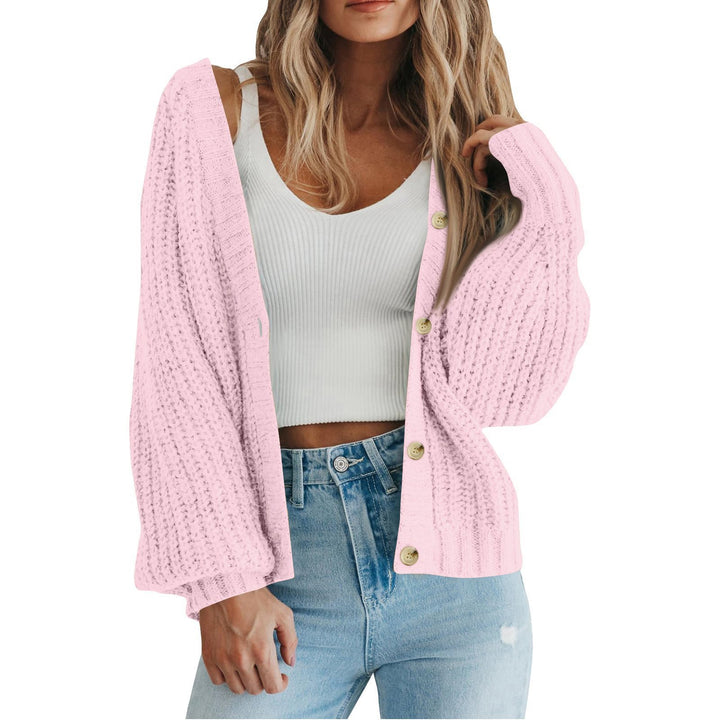 Damen Grobstrick-Cardigan mit Knopfdetails und weitem Schnitt Drune