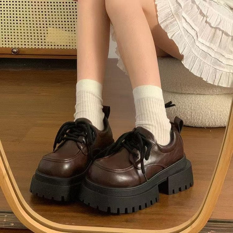 Damen Chunky Schnürschuhe mit rutschfester Sohle und modischem Design Drune