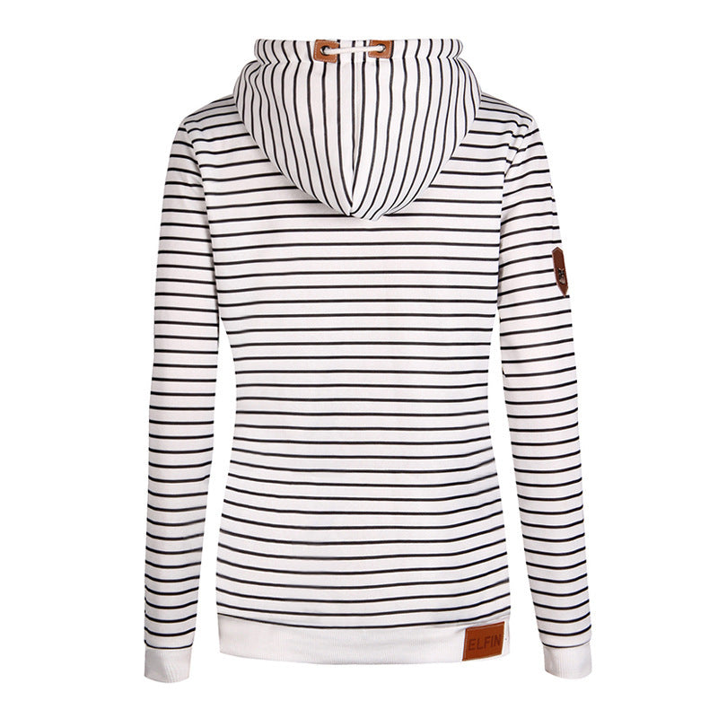 Damen Kapuzenpullover mit gestreiftem Design und hochwertigen Details Drune