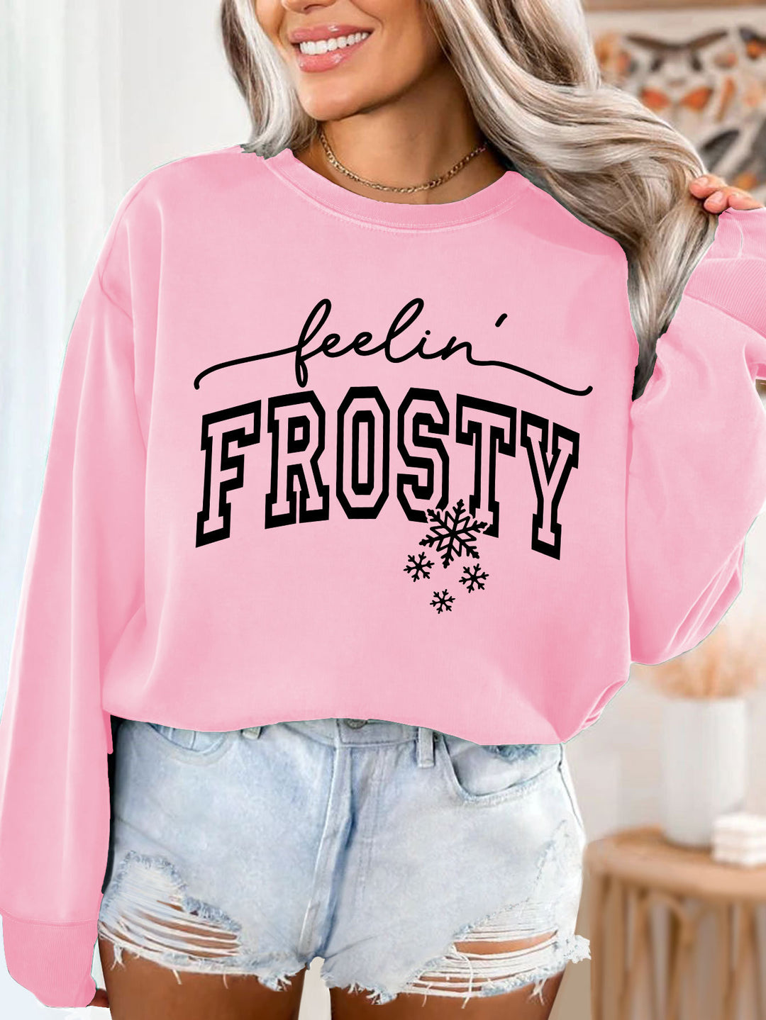Damen Sweatshirt mit grafischem Aufdruck Drune