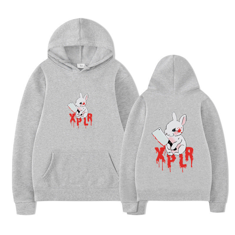 Damen Kapuzensweater mit auffälligem Cartoon-Motiv und bequemer Passform Drune