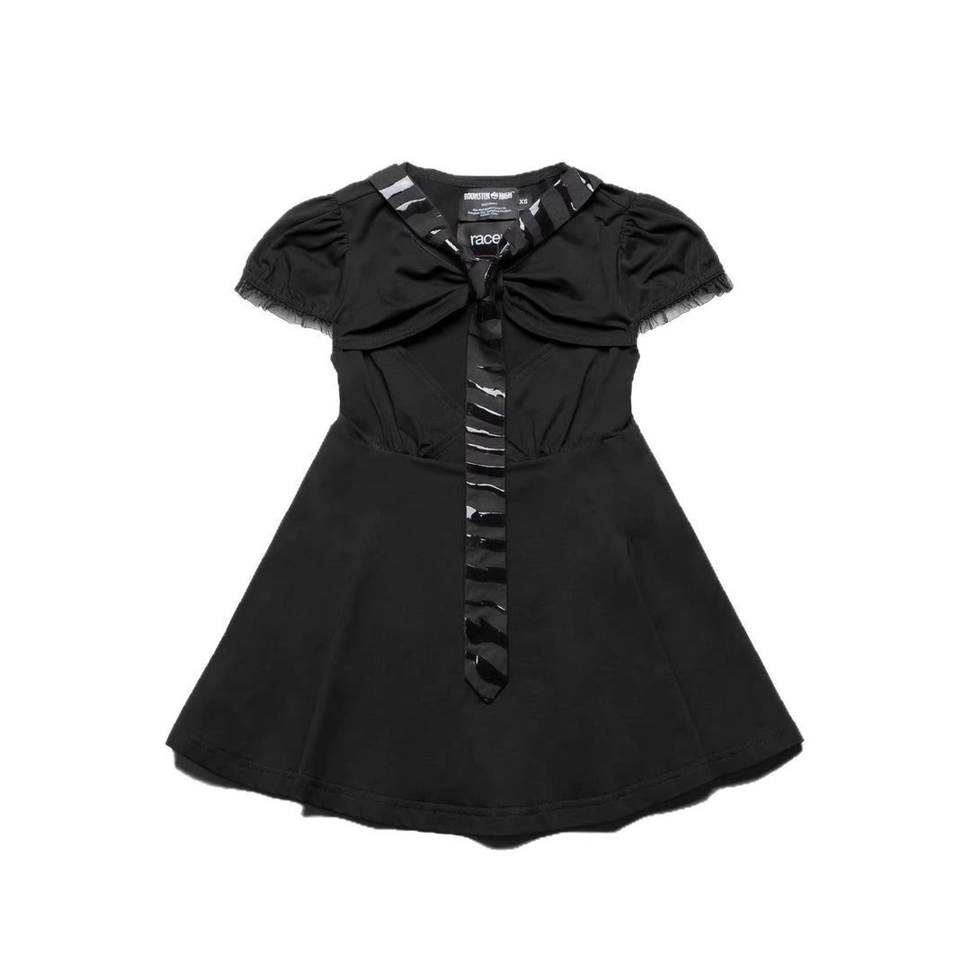 Damen verspieltes Kleid mit großem Kragen und tailliertem Design Drune