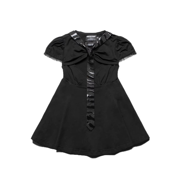 Damen verspieltes Kleid mit großem Kragen und tailliertem Design Drune