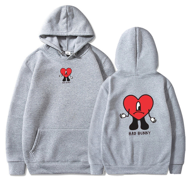 Damen Kapuzenpulli mit kreativem Herzmotiv Drune