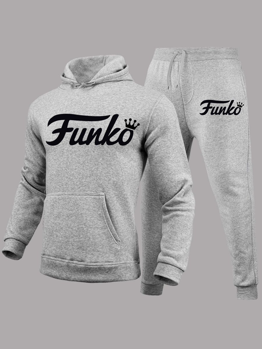 Damen kuschelige Kapuzenpulli und Jogginghose Set Drune