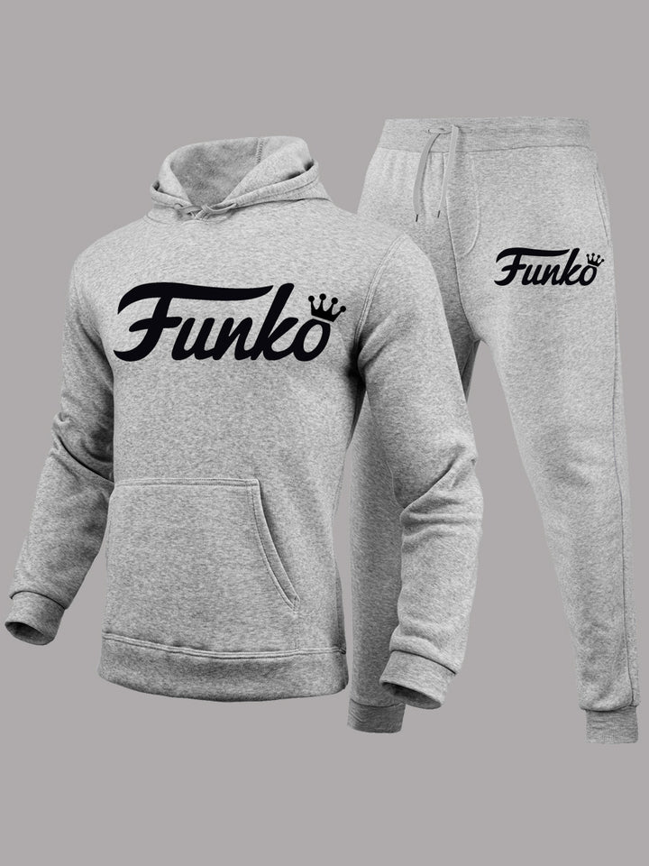 Damen kuschelige Kapuzenpulli und Jogginghose Set Drune