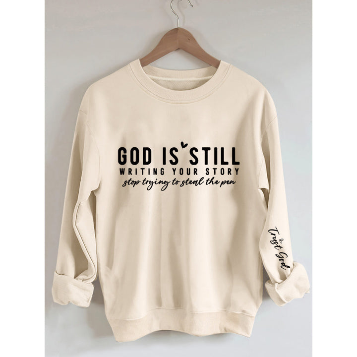 Damen Sweatshirt mit inspirierendem Schriftzug und weichem Material Drune