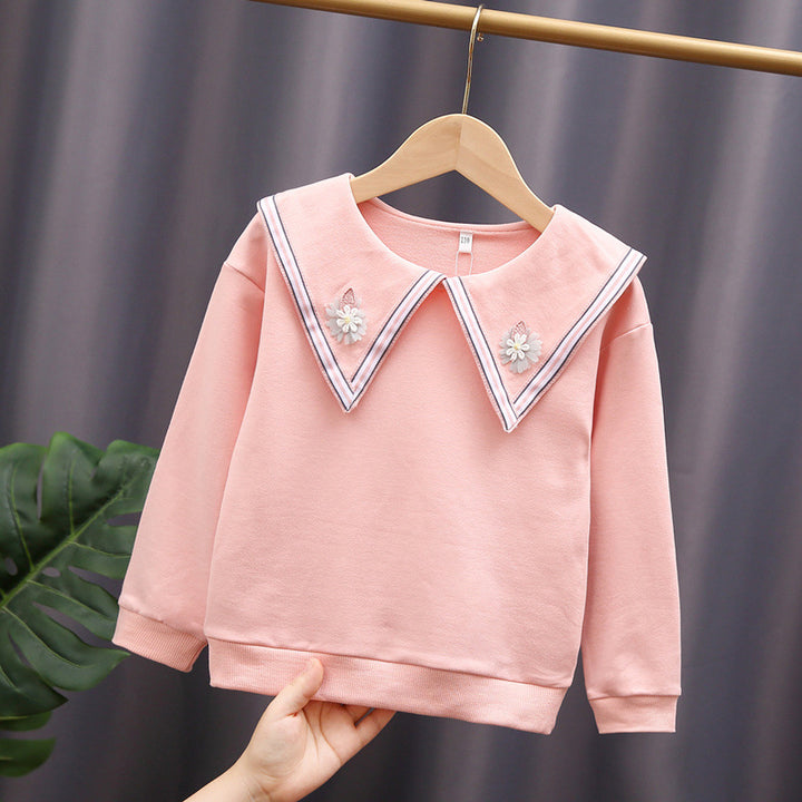 Damen Sweatshirt mit auffälligem Kragen Drune