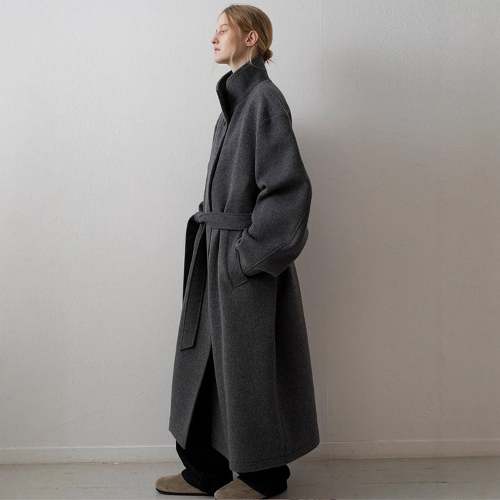 Damen eleganter und oversize Wollmantel Drune
