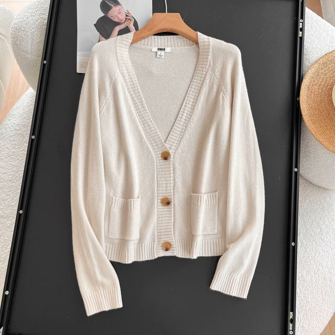 Damen Elegante Strickjacke mit praktischen Taschen Drune