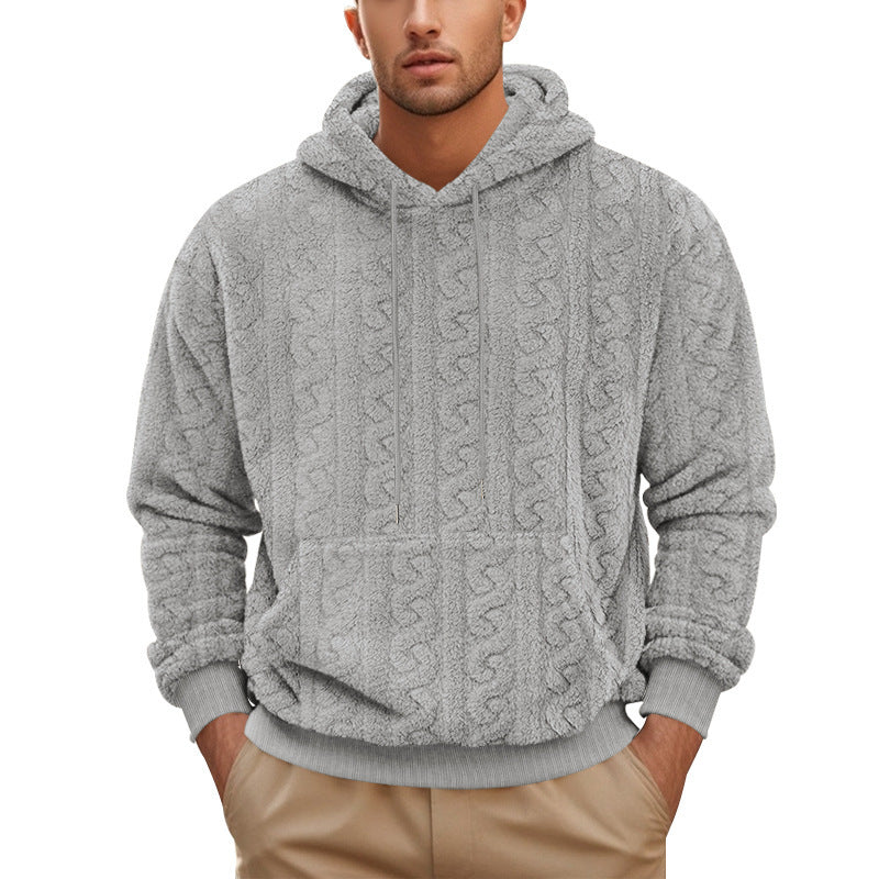 Herren Kapuzensweatshirt aus kuscheligem Material mit detaillierter Struktur Drune