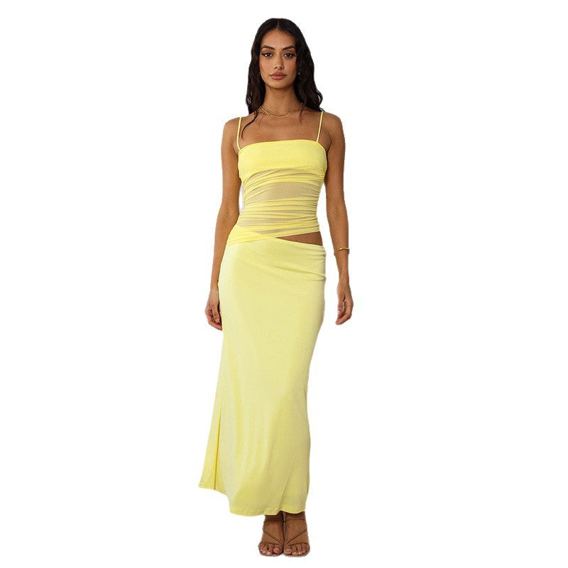 Damen Maxikleid mit ansprechendem Wickeldesign und eleganten Cut-Outs Drune