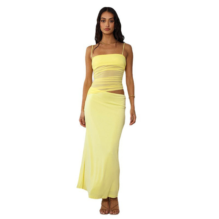 Damen Maxikleid mit ansprechendem Wickeldesign und eleganten Cut-Outs Drune