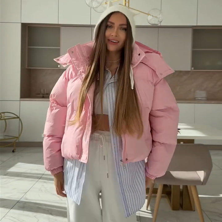 Damen wärmedämmende Steppjacke mit Kapuze Drune