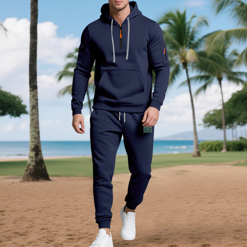Herren Freizeit-Sweatset mit praktischen Taschen und Kordelzug Drune