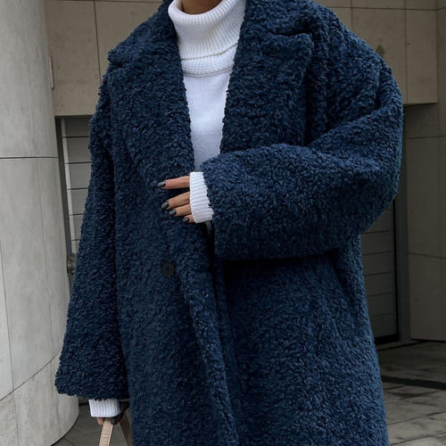 Damen Fleece Mantel Drune