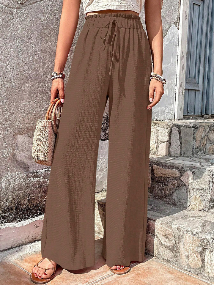 Damen Weite Sommerhose mit elastischem Bund und praktischem Kordelzug Drune