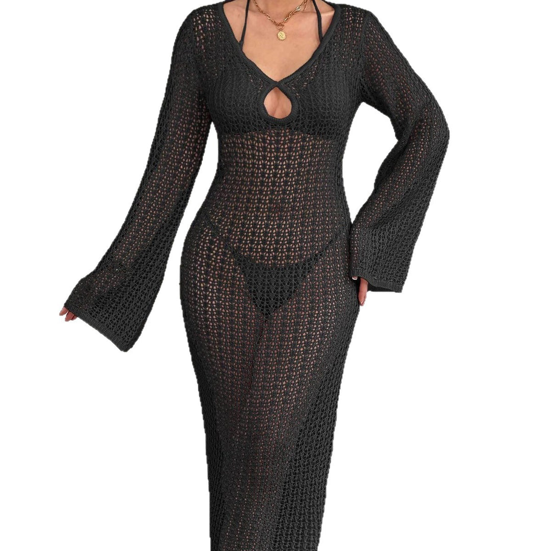 Damen Häkel-Strandkleid mit elegantem Schlitz Drune
