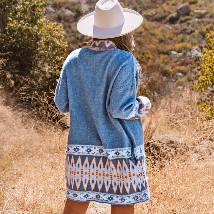Damen Cardigan mit kunstvollem Muster und weichem Material Drune