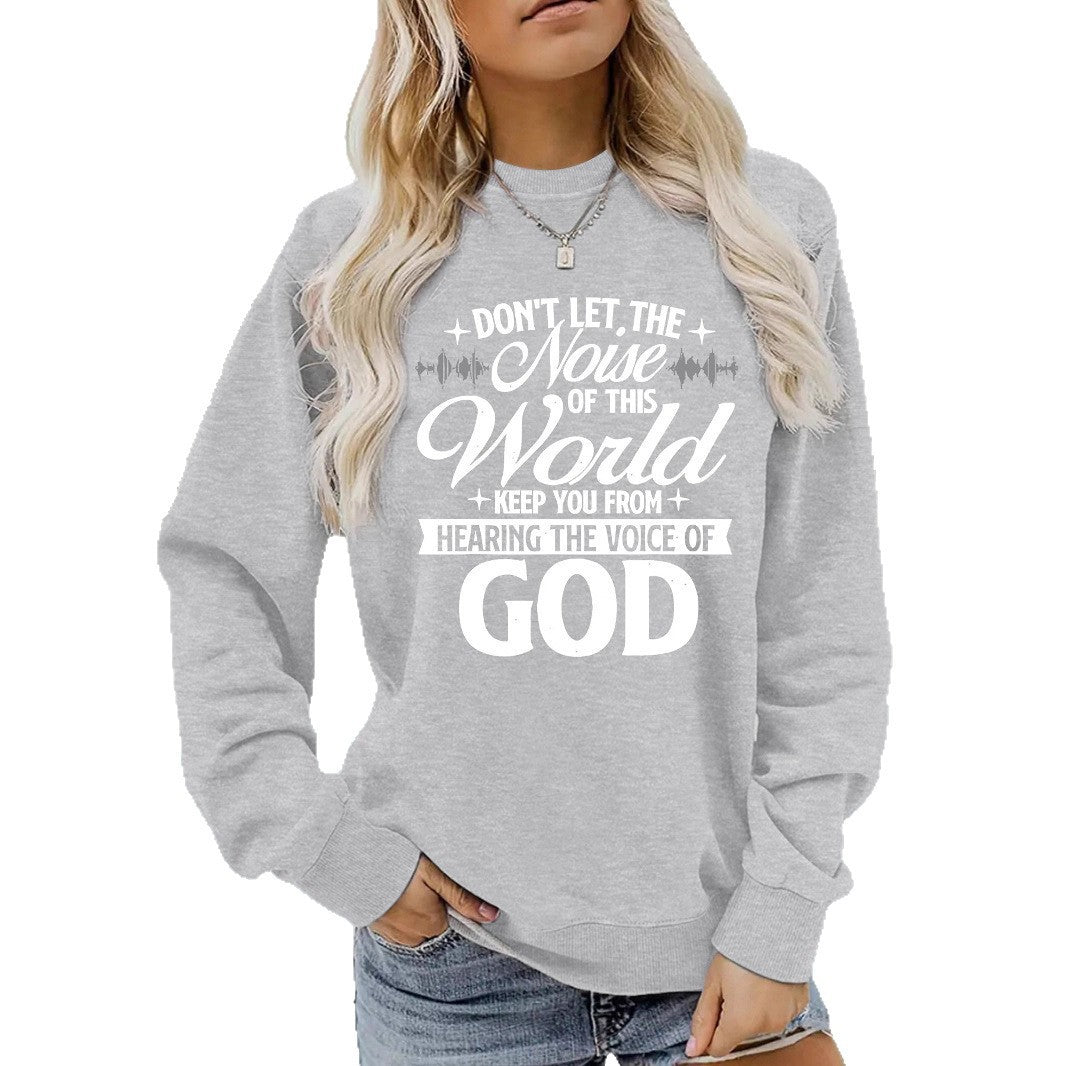 Damen Sweatshirt mit inspirierendem Aufdruck und bequemer Passform Drune